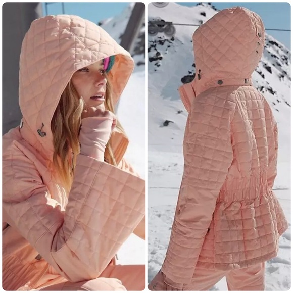 New! Free People x FP Movement All Prepped Ski Jacket in Papaya 🍑 X- Small! - Picture 1 of 16